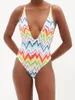 ColorBlock Rainbow Striped Bikini Set Fashion Swimsuit Backless Women's Clothing Beach Style Deep V Neck Bathing Suits Sexy