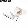 Chaussures habillées Mary Jane Femmes Sangle de cheville Talons hauts Pompes blanches Demaine d'honneur 8cm Stiletto Bow Point Toe Bride Satin Ivory Diamond