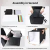 12 30cm Folding Lightbox Portable Pography LED Po Studio Shooting Tent Softbox Background Kit MINI Light Box DSLR Camera 240506