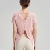 Camisas ativas Mulheres rápidas Mulheres moletom Fashion Fabric Back Libere treino Treinout Top Blouse de ioga respirável