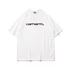 Designer Fashion Short Sleeved t Shirts Tooling Carhartte Men's Letter Embroidery Loose Teen Couple Round Neck Pullover Casual Commuting Instagram Sleeves R43p