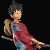 Figuras de brinquedo de ação 17cm Anime Figuras One Piece Luffy Zoro Sanji Usopp Kimono Figuras PVC Modelo Toys Doll estátua Coleção de estátua Crianças Presente de Natal Y240514