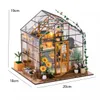 Arkitektur/DIY House Miniature Dollhouse Case Doll House med LED -ljus DIY 3D -pusselmontering Modell Handgjorda DIY Cabin Creative Casey Flower House