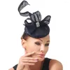 Berets Big Bow Millinery Fascynatory Women Party Tea Hat Bridal żonaty elegancki chapau moda różowe akcesoria na głowę