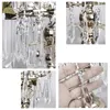 Figurines décoratives HD 25pcs Crystals de lustre Crystal Crystal U Drop Prisms ICTICLE 3 "de long (clair)