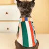 Hondenkleding ins Wind gestreepte kleurkleding Leuke kattenfabrikanten groothandel grensoverschrijdende bevoorrading huisdierenoverhemden