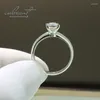 Cluster anneaux inbeaut 18K Gold blanc massif 1,02 ct Excellent princesse Coup D Couleur VS1 Square Diamond Ring For Women Wedding Gift Fine