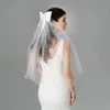 Свадебные украшения для волос с двойным слоем сетчатой тюль