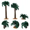 Flores decorativas 3 PCs Modelo de coco Modelo de brinquedo Decorações de jardim de brinquedos Palmamento Ornamento de vidro Micro paisagem DIY Adornamento