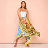 Abiti casual Hawaii Holiday Beach Gonfies Y2K Streetwear Summer 2024 Women Big Hem Irregolare Scapatura stampata vacanza