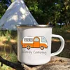 Tazze camper creative caffettiera da caffè tazza da viaggio tè da tè personalizzato campeggio campeggio intamello manico fatto a mano drinkware regalo personalizzato