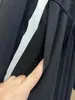 Robes décontractées Robe maxi viscose noire classique féminine 2024 Automne dames à manches longues à la taille mince à lacets