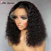 Afro lockiga kanter peruk 4c kinky kanter baby hår spetsar peruker 200% 13x4 hd spets frontala peruk remy kinky curly simualation mänskliga hår peruker för kvinnor