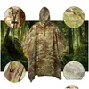 Raincoats mtifunctional Raincoat Waterfroof Poncho Camouflage ER for Cam Hunting Clothers Shelter Tent Military Drop Defive DHH5A