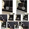 Colliers pendants Colliers pendants fl Diamond Sunflower HW Collier Femme cuivre plaqué Sier Light Designer Bijoux Luxury Small et Dh4hr