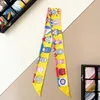 Шарф дизайнерские шарфы Машина персонаж Аватар Сумка шарф-шарф-пакет лента Реальный шелк маленький длинная полоса тонкая и узкая диагональная двухсторонняя лента