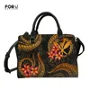 Sacs à bandouliers forudesignens Femmes sacs à main fashion messager sac fourre-tout Maoli Polynésie imprimement rétro femme crossbody bolsa pour dames