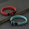 Charm Armband NEDER unika män reparmband dubbelskikt surf Braclet Homme tillbehör Lucky Fabic Braslet pojkvän Pulsera Roja Joyas Y240510