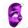 Phantom New Half Mask Mass Left of the Night Opera Men Men Men Marks أقنعة تنكرية أقنعة الكرة ملثمين في عيد الهالوين لوازم الاحتفالات