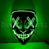 Cosplay Led Horror Mask Light Halloween Up EL Wire Scary Glow In Dark Masque Festival