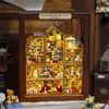 Архитектура/DIY House House Househouse Diy деревянная миниатюрная мебель с светодиодным корпусом 6 Полные наборы мини -изысканных игрушечных моделей для городов строительных блоков