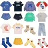 Roupas Conjuntos de roupas BC 24SS Childrens e shorts Conjunto de roupas esportivas impressas e calças para meninos e meninas D240514