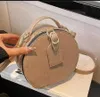 Okrągłe torby luksurypurses designerka torebka torebka cowhide ramię crossbody nano torebki