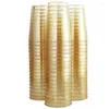 Wegwerpbekers rietjes 100 glitter plastic 10 oz heldere tuimelaars gouden bruiloft elegant feest recycllab