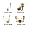 Candle Holders Candlestick retro metalowy uchwyt El Wall Sconce Church Wedding Party European Syceal Syceal Home Decor Stand Stand Elegancki