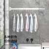 Hangers Foldable Invisible Clothes Hanger Punch-Free Retractable Room Corner Outdoor Balcony Metal Simplicity Convenient Clothing Rod
