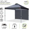 Tentes et abris Gazebo Pépette pop-up durable Tente 1 Murlée latérale 10x10 Black Canopyq240511