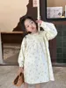 Clothing Sets 2024 Spring FL Kids Girls Outfit Set Knitted Cardigan And Cute Princess Dress Sweater Outwear