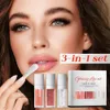 새로운 메이크업 제품 Hellokiss Lip Balm Set Edition 보습 및 보습 거울 립스틱 3 팩 립스틱