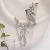 Irregular butterfly earrings 925 silver designer earring woman luxury earring French Butterfly Elf wings stud individuality party for girlfriend exquisite gift