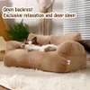 Kattbäddar Möbler Plush Luxury Cat Bed - Super Soft Warm Loptay Cover - Lätt att rengöra non -slip - Idealisk husdjurssoffa för tupplur och avkoppling