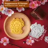 Baking Moulds 2024 Chinese Spring Festival Cartoon Dragon Cookie Mold Year Fondant Pressing Holiday Tool