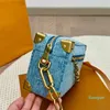 Herr- och kvinnors designer denim Small Case Bag Women's Handbag Shoulder Bag Crossbody Purse 18cm