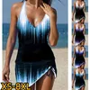 Frauen Badebekleidung 2024 Sommer zweiteiliger Modedruck Tankni High Taille Badeanzug weibliche Strandbekleidung sexy Monokini