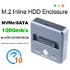 Главные корпуса HDD Docloge Ssd Dock Station M.2 к USB -адаптеру Typec NVME/SATA Caddy Box 10 Гбит/с.
