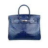Women's Platinum 2024 Designer Bag Crocodile Pattern Women's äkta läder Kvinnors handväska Personlighet O996