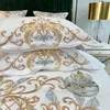 Set di biancheria da letto in stile francese di lusso ricami bianchi 60s ricami bianchi in cotone puro coperchio piumino cover letto in lenzuolo foglio di cuscinetti da letto