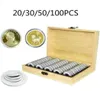 Pine Wood Coin Holder Coins Ring Wood Storage Box 203050100pcs Coin Capsules rymmer Collectible Commemorative Coin Box 23717832