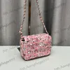 23C SHIMMER GILTTER PINK SIQUINS Classic Mini Fap Makeup Makeup Vanity Box Boxs Turnle Backle Crossbody Fanny Pack Cost Cosmetic Case Lipsctick Carte Purse 14x12x5cm