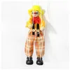 Party Favor 25 cm drôle vintage colorf pl string puppet clown en bois nette artisan articulatif articulature poupée enfants enfants cadeaux drop déliv otld8