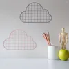 Placas decorativas Mesh Storage Manager Metal Wall Hanging Cloud Girl Heart Style Modern Style Display Po 50 32cm