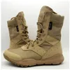 Lätt män Combat Ankle Military Boots Waterproof Lace Tactical Boots Fashionable Mesh Motorcykelstövlar Mens arbetsskor 240510