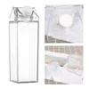 Storage Bottles 500ml/1000ml Milk Carton Water Bottle Creative Transparent Plastic Portable Clear Box For Juice Tea Drinking Cup