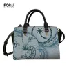 Axelväskor Chuuk Tribal Tropical Floral Print Luxury Bag Elegant Female Large Totes Crossbody For Women Zipper Pu Handbag Sac