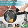 Casserole de couvercle de cuisson électrique poêle à friture en nid d'abeille en nid d'abeille avec gaz induction en acier antiadhésif compatible