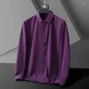 Chemises robes pour hommes Shirts à manches longues Business Long Taille Haute élasticité respirante Top rouge violet blanc foncé foncé